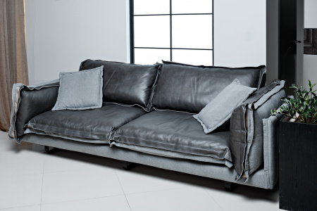 Трехместный дизайнерский комбинированный диван Bonamico BREEZE DECORATION