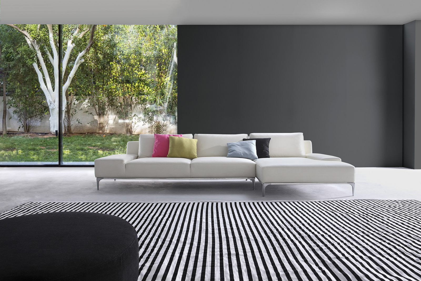 Дизайнерский кожаный трехместный диван Baltassare BREEZE DECORATION